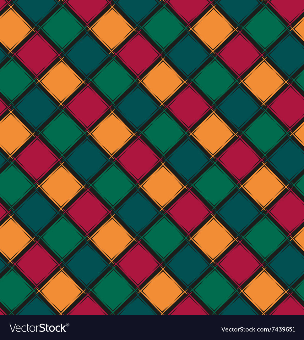Seamless pattern with color rhombus