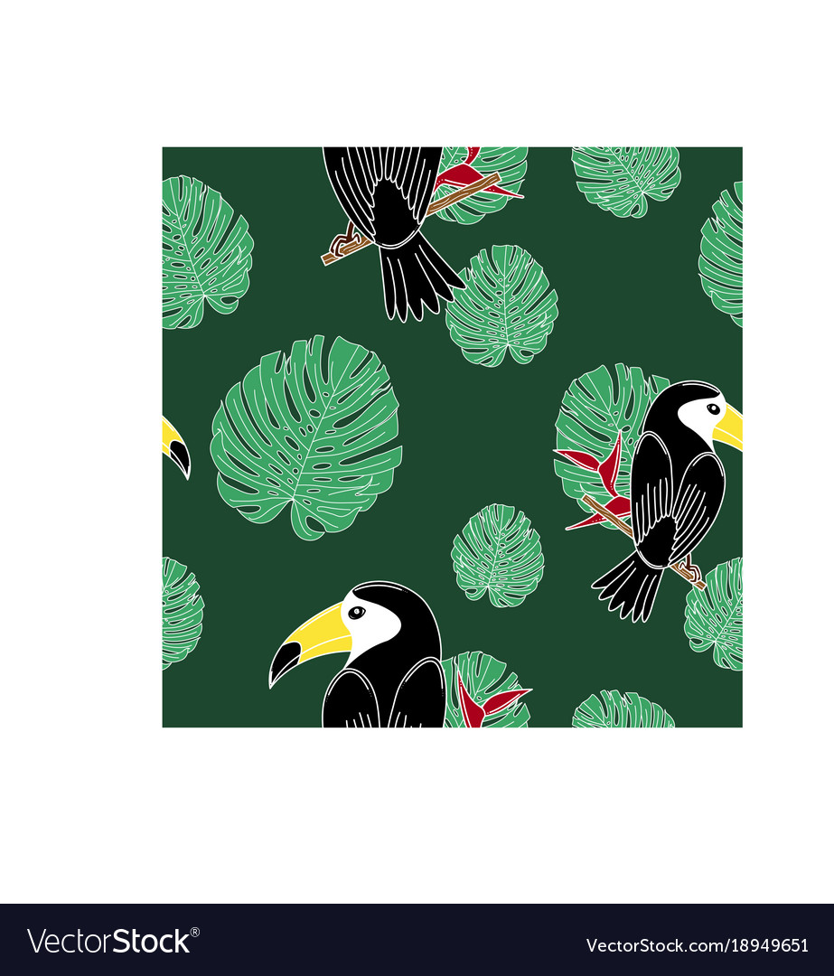 Seamless Pattern With Toucans Royalty Free Vector Image Seamless Pattern With Toucans Royalty Free Vector Image