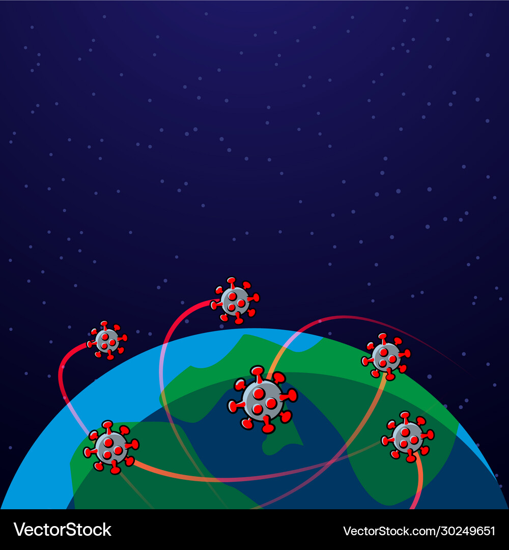 Spread coronavirus cells covid-19 under Royalty Free Vector