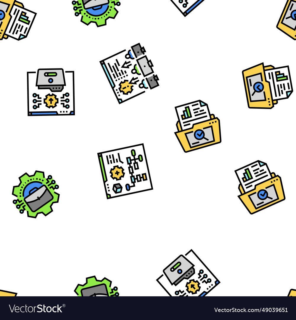 System analyst data seamless pattern vector image System analyst data seamless pattern