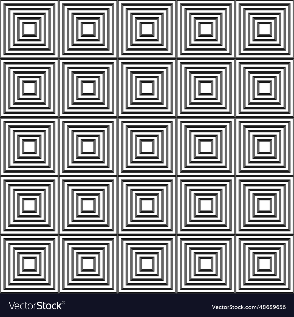 Abstract geometric pattern squares of different vector image Abstract geometric pattern squares of different