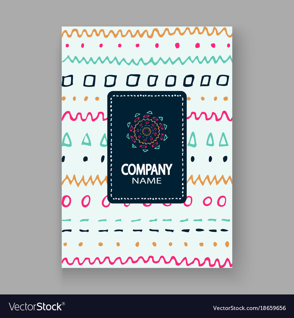 Abstract pattern with color hand drawn strokes