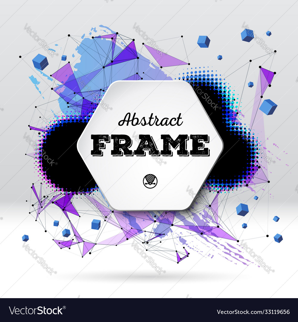 Background with brush stroke blot triangular vector image Background with brush stroke blot triangular