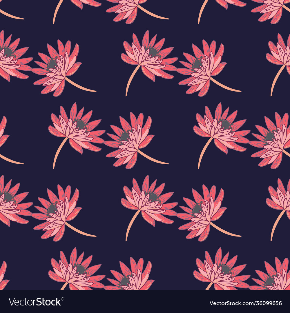 Bloom seamless flora pattern with botanic daisy vector image Bloom seamless flora pattern with botanic daisy