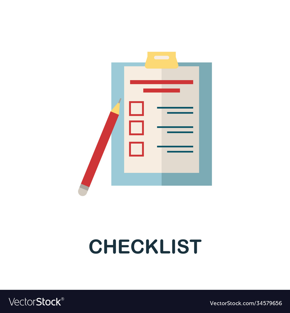 Checklist icon simple element from creativity vector image Checklist icon simple element from creativity
