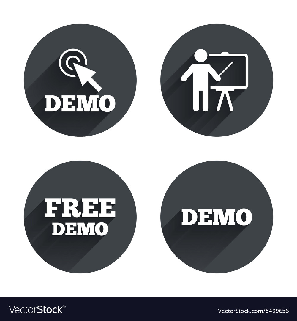 Demo with cursor icon presentation billboard