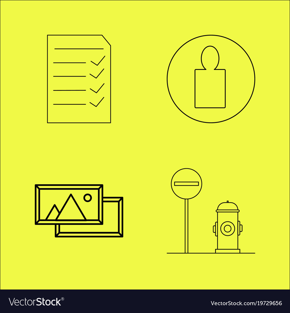 Essential linear icon set