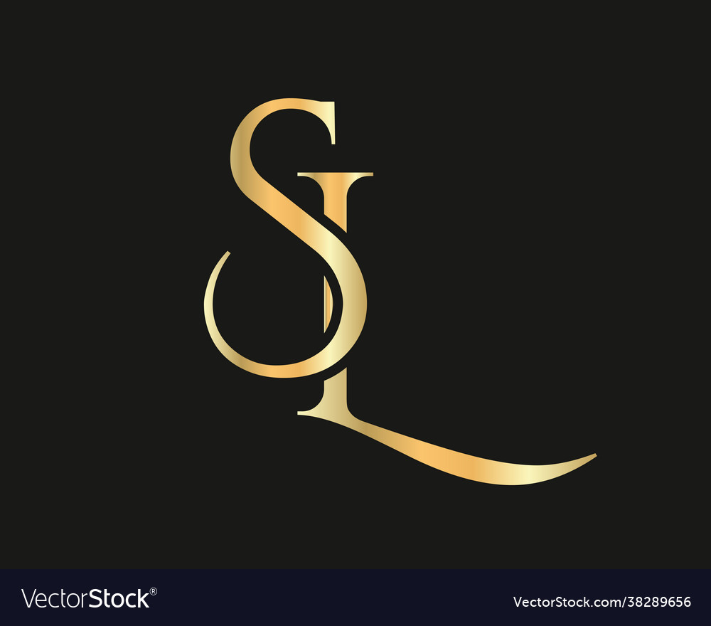 Initial Sl Ls Letter Logo Design Template Vector Image