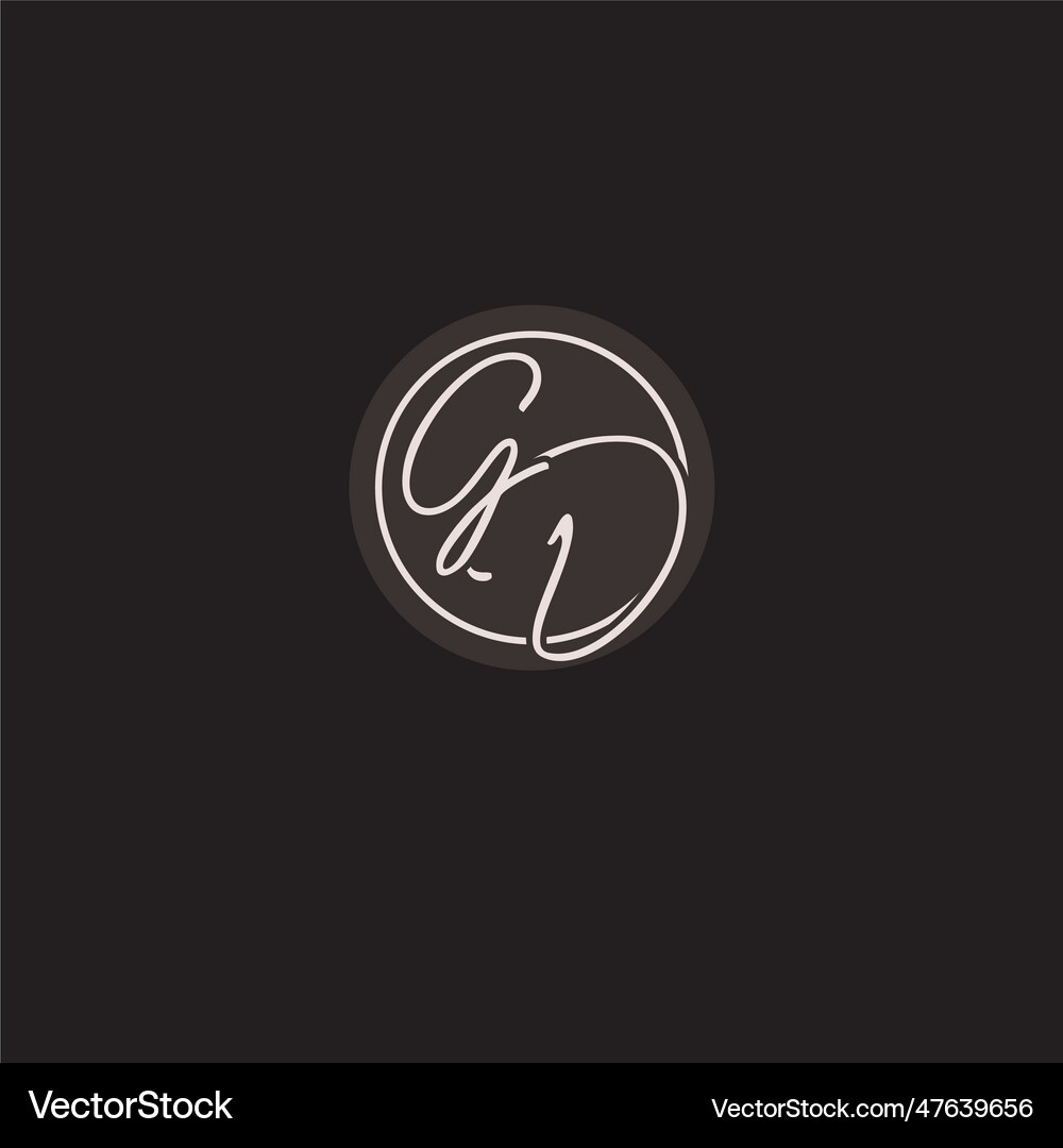 Initials gd logo monogram with simple circle line – Royalty-Free Vector ...