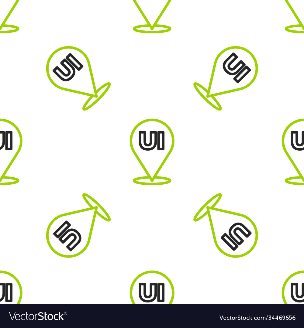 Line ui or ux design icon isolated seamless vector image Line ui or ux design icon isolated seamless