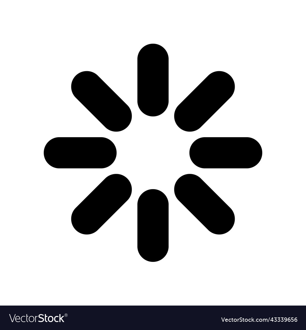 Loading indicator black glyph ui icon Vector Image Loading indicator black glyph ui icon