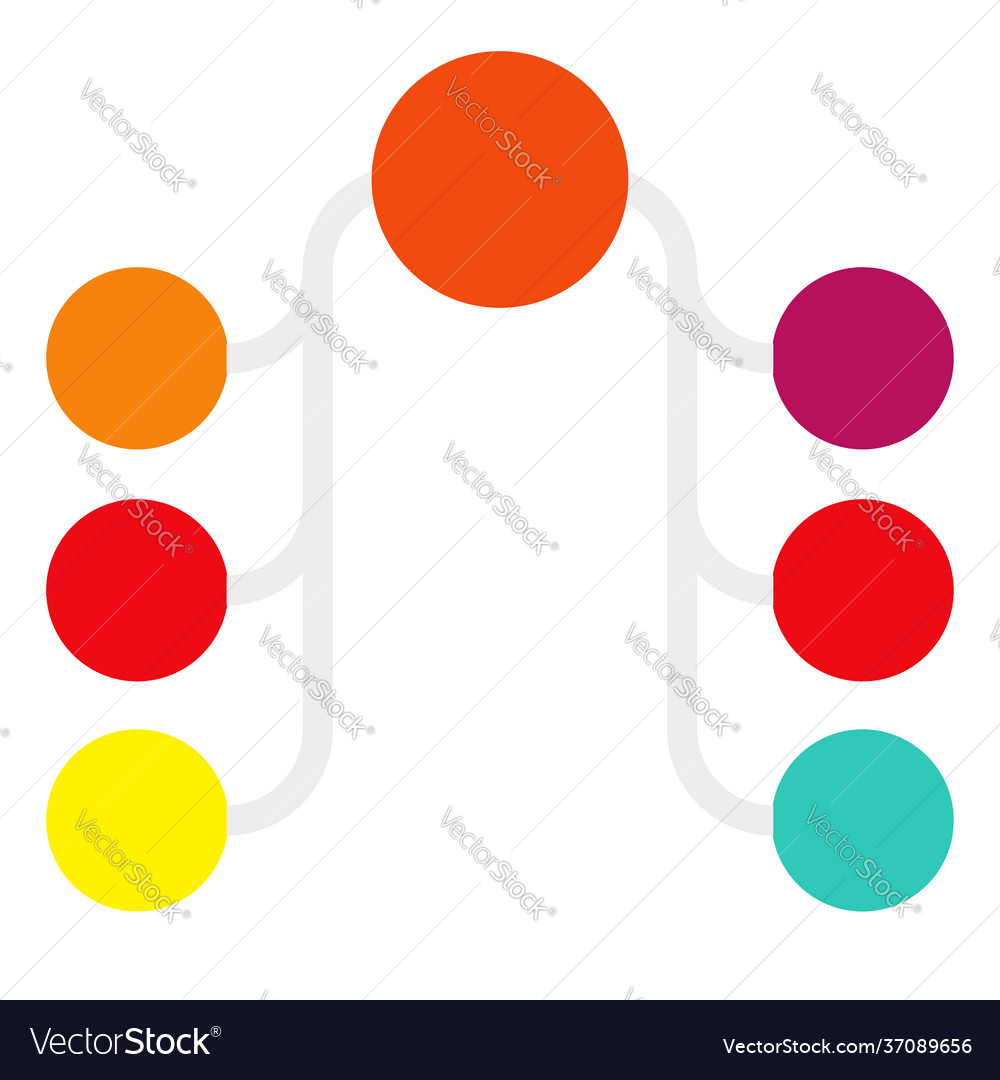 Nodes circles with connections interconnected vector image Nodes circles with connections interconnected