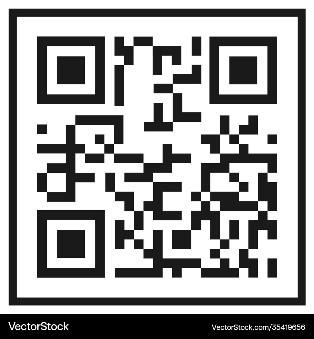 Qr code icon isolated on white background digital Vector Image