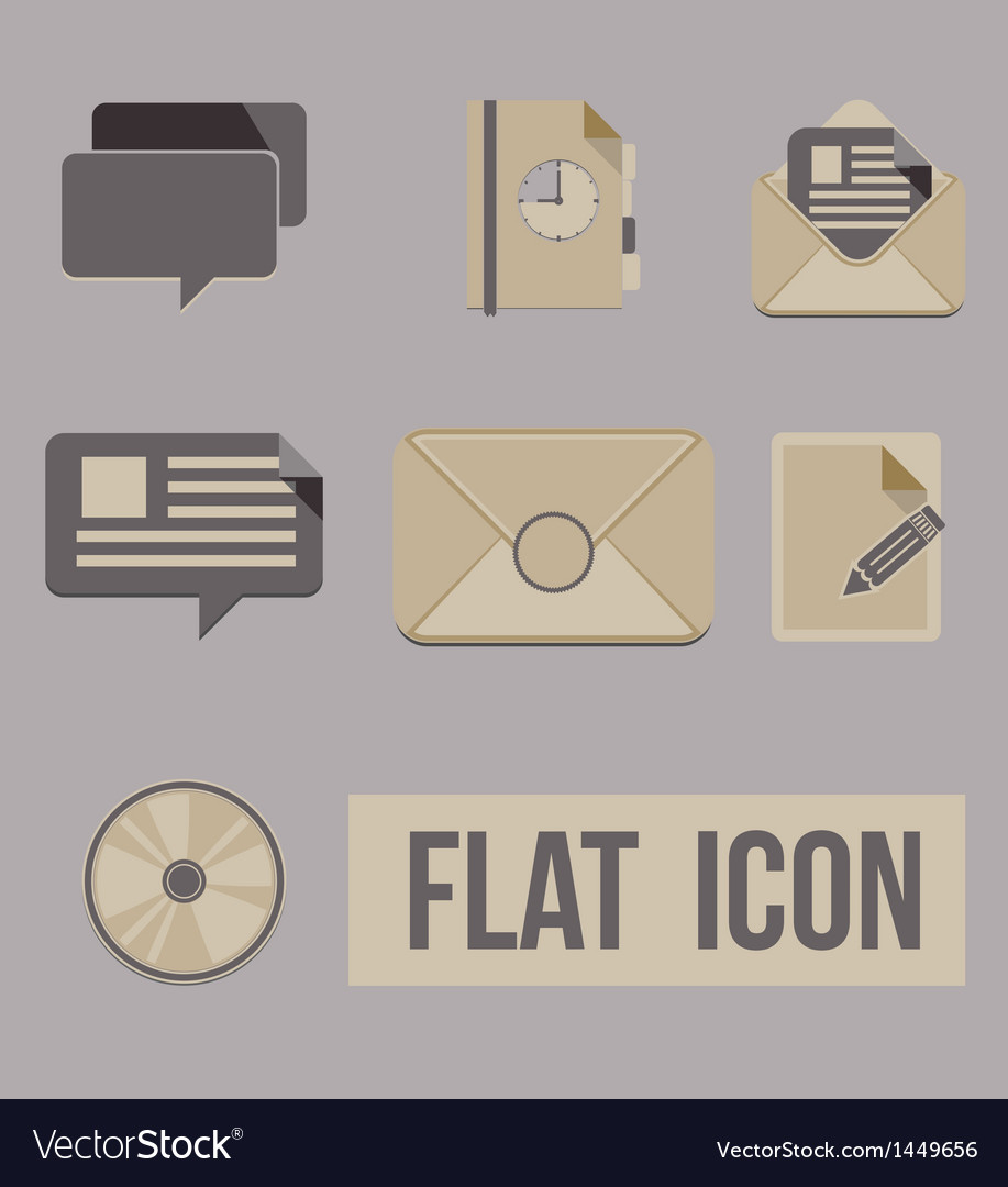Set icons modes of message flat