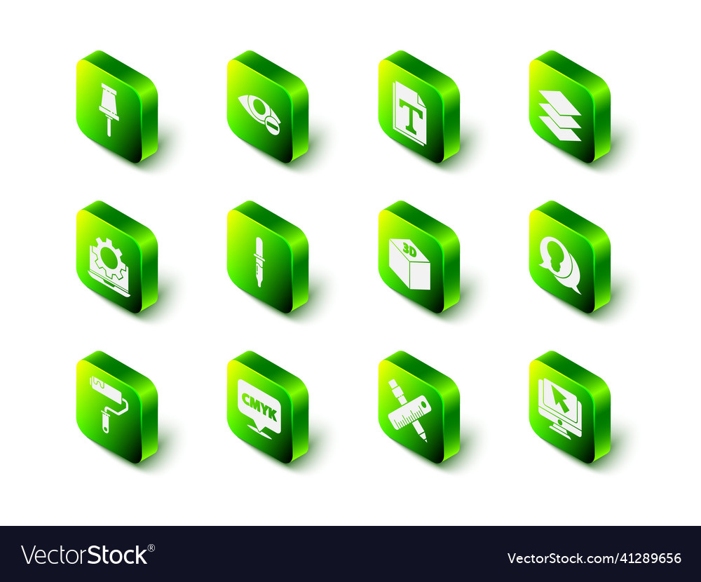 Set red eye effect text file document layers vector image Set red eye effect text file document layers