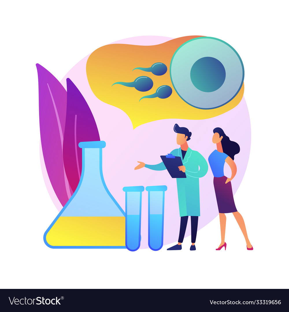 Test tube fertilization abstract concept