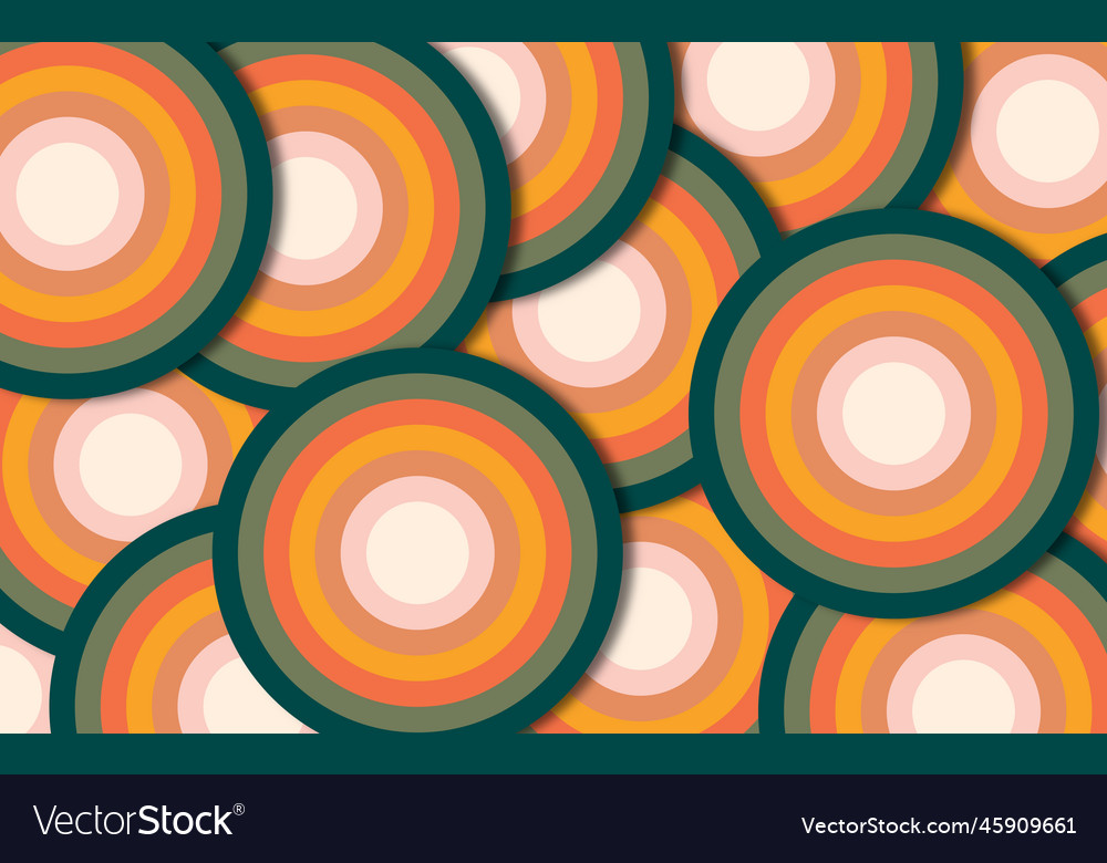 A circle with color set is randomly scattered vector image A circle with color set is randomly scattered
