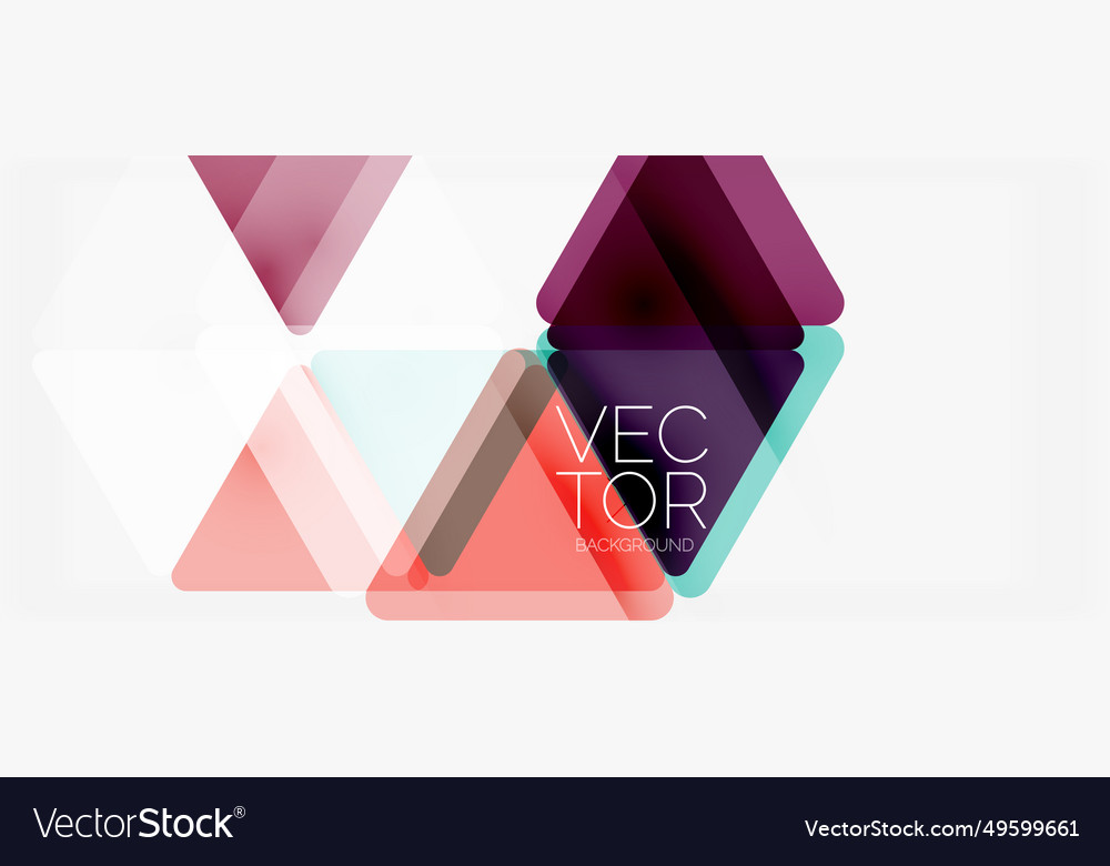 Abstract background color transparent triangles