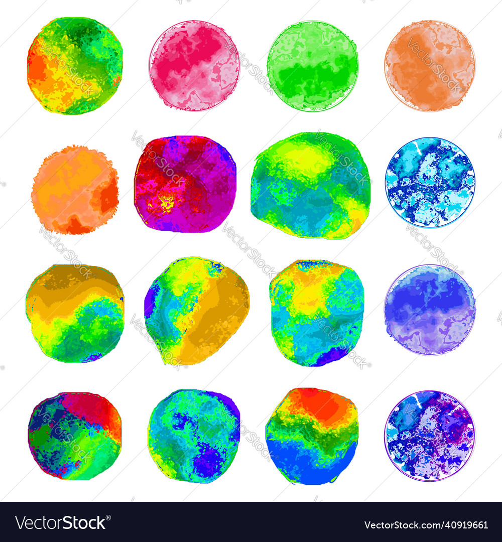 Abstract splashes of watercolour paint textures Vector Image