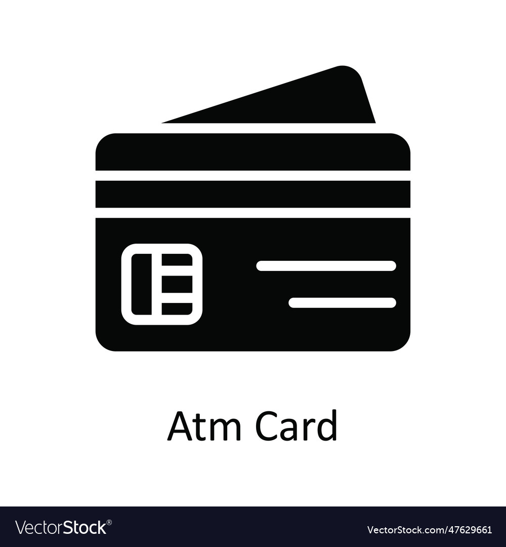 Atm card solid icon design Royalty Free Vector Image