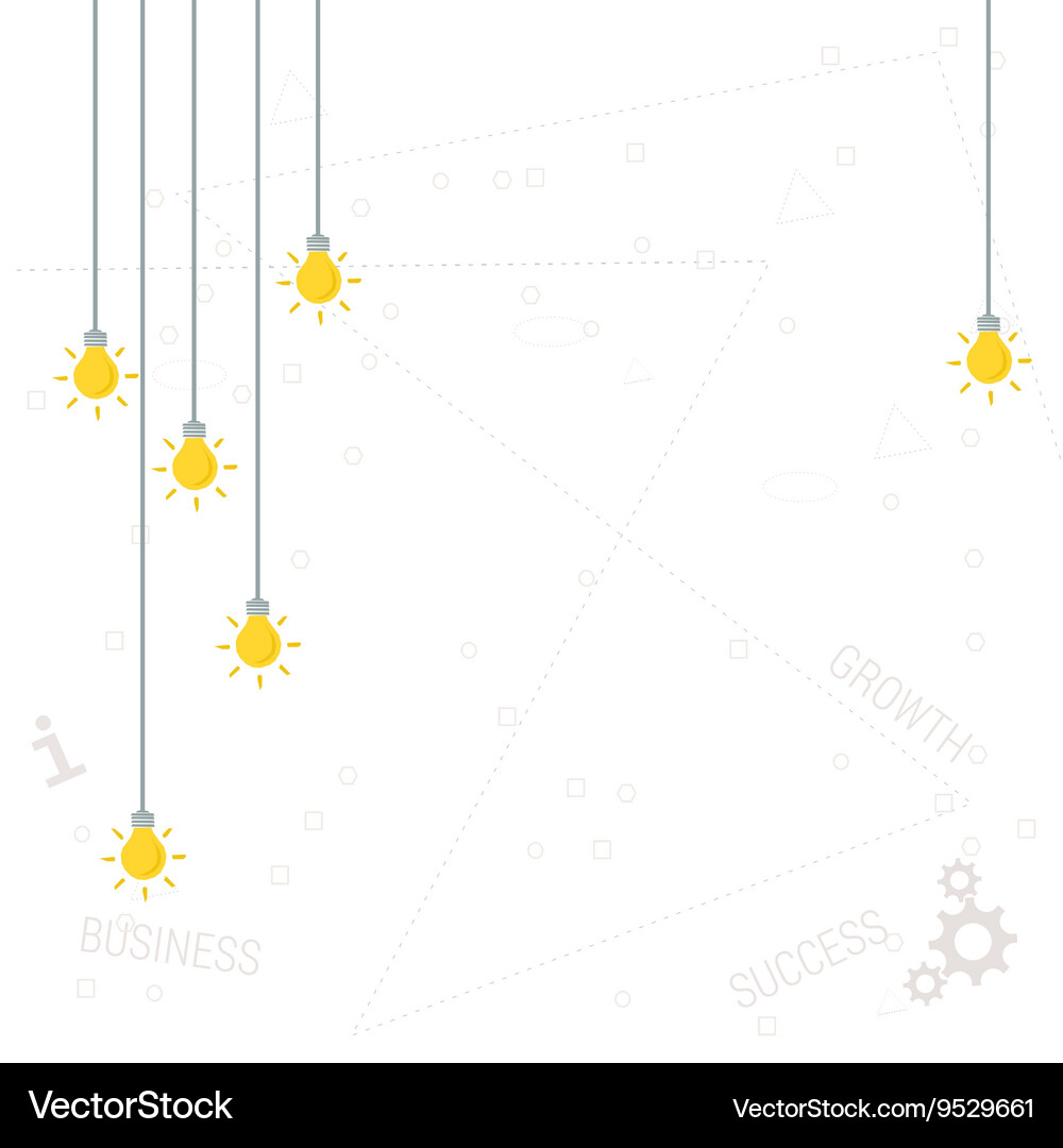 Background with flat yellow lamps Royalty Free Vector Image