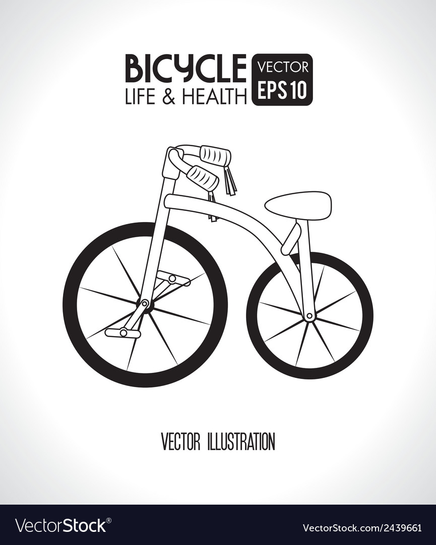 Bicycle Design Over Gray Background Royalty Free Vector