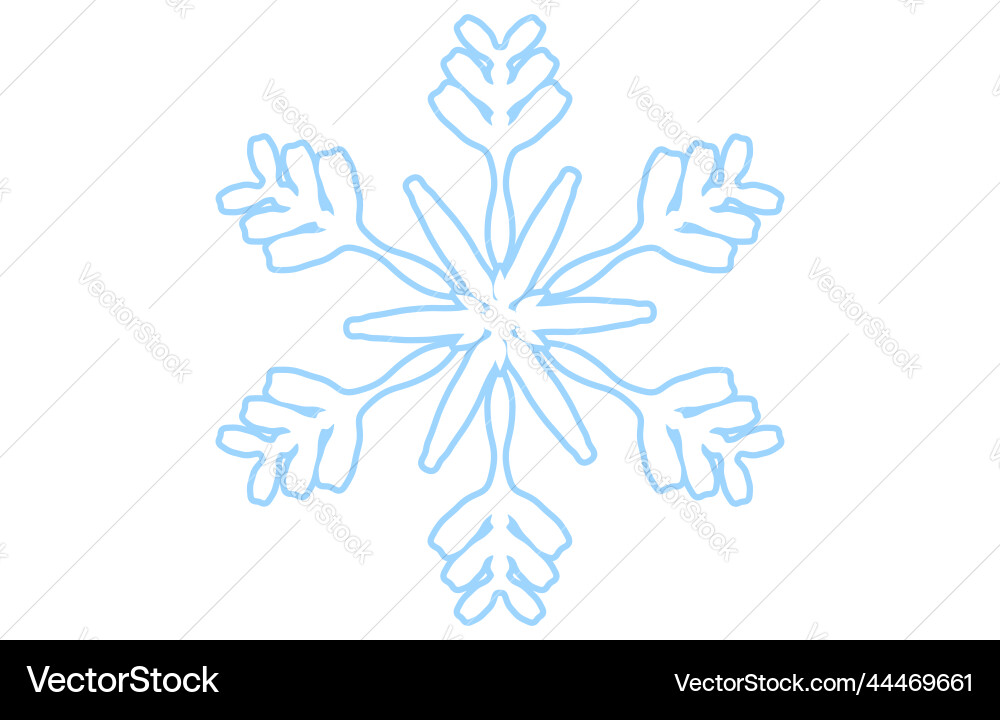 Blue snowflake Royalty Free Vector Image - VectorStock