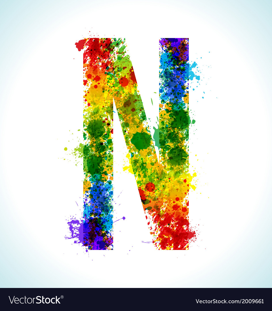 Colorful Paint Splashes Font