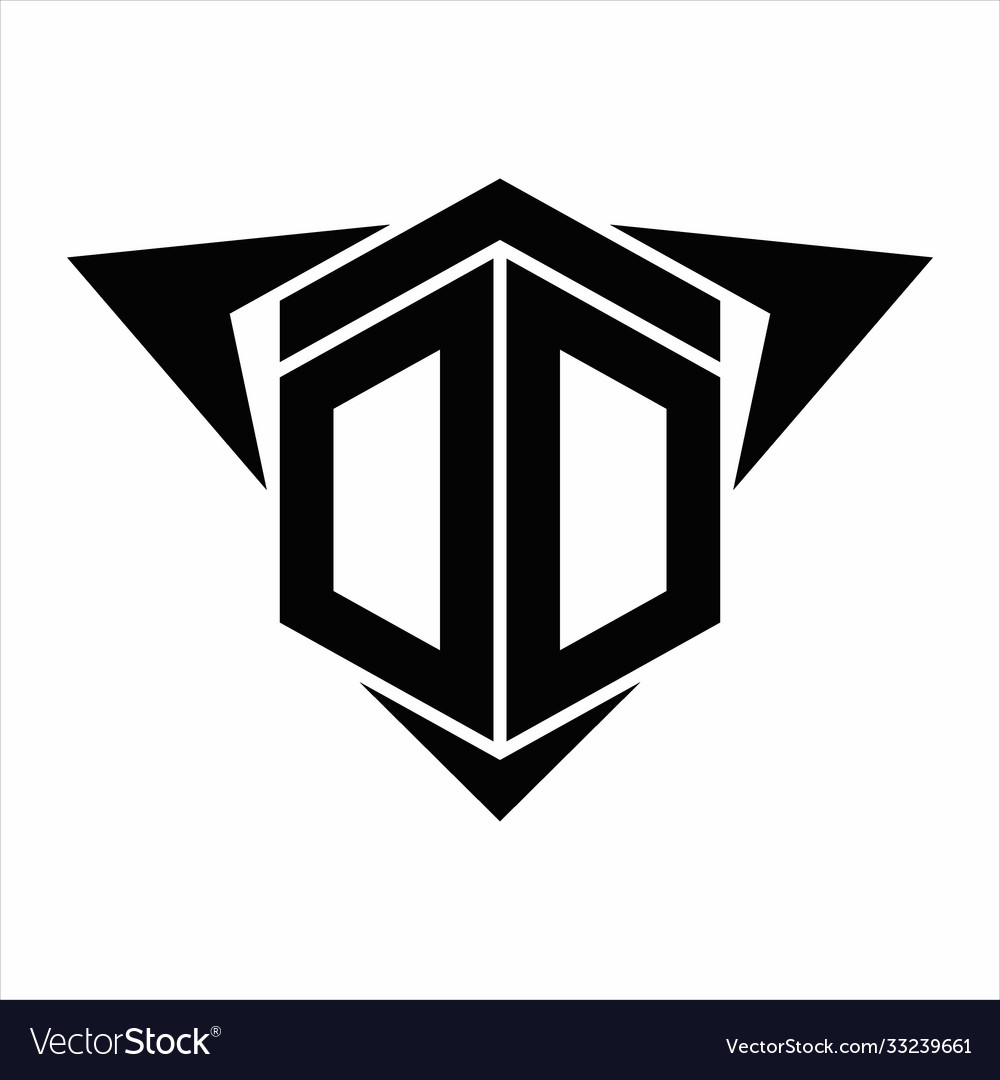 Dd logo monogram with wings arrow around design