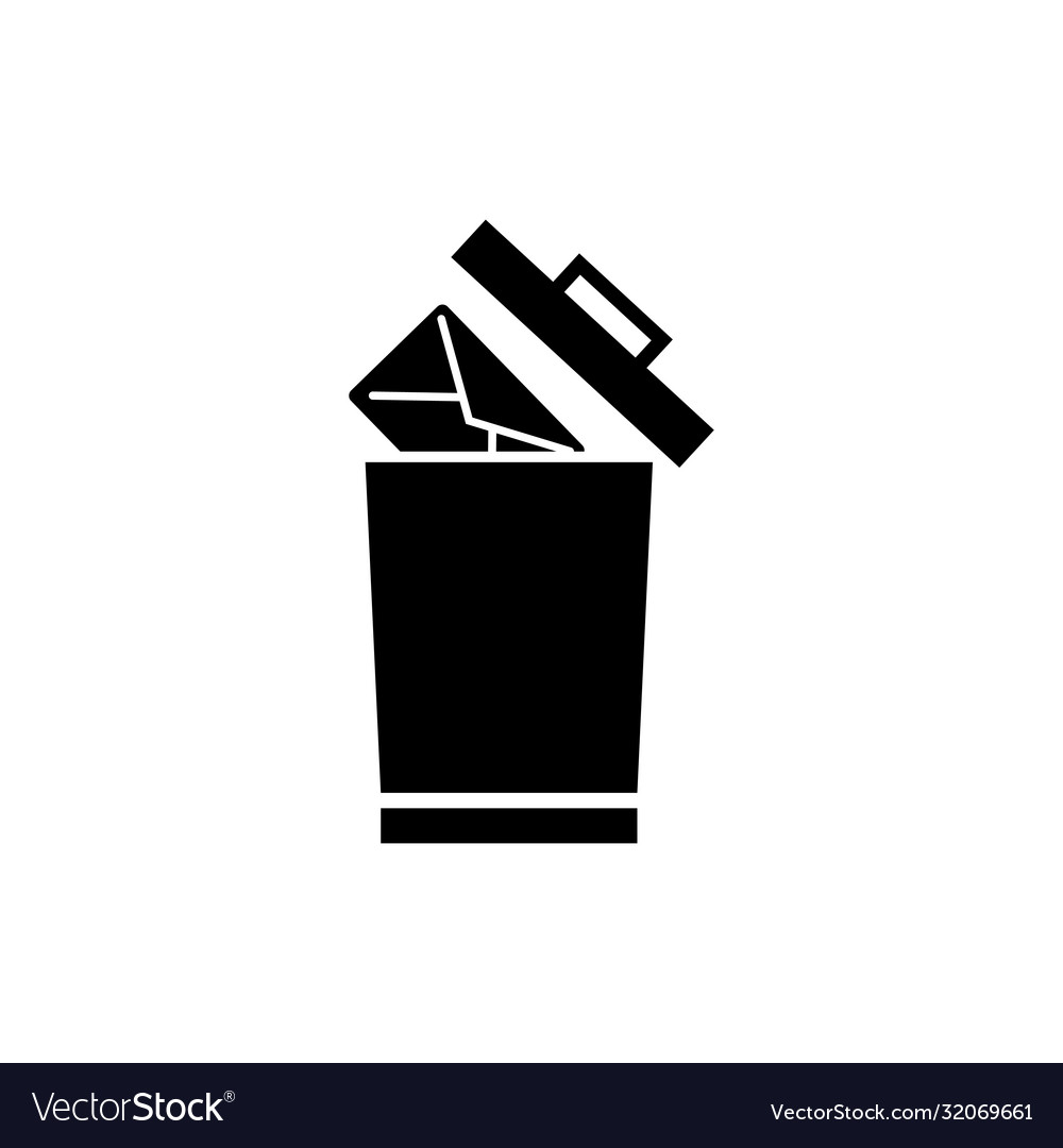 delete-mail-remove-email-letter-to-trash-flat-vector-image