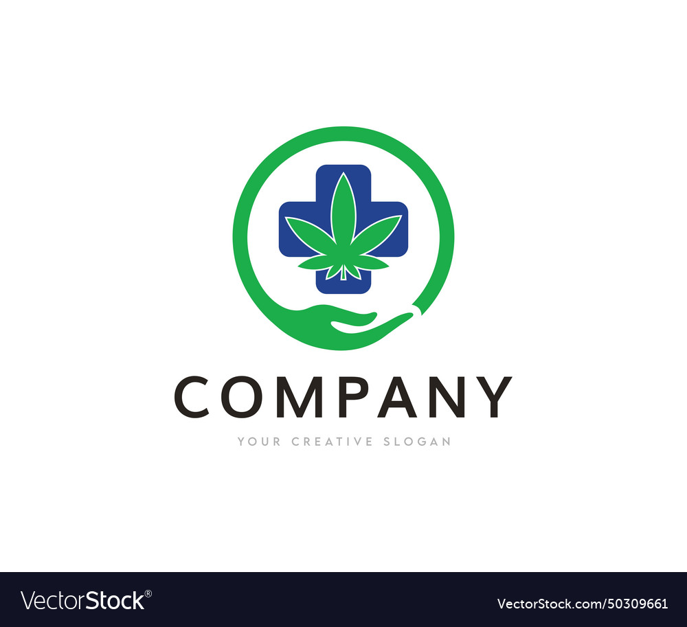 Health care logo design or cannabis