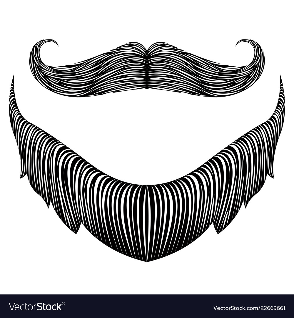 Isolated detailed beard