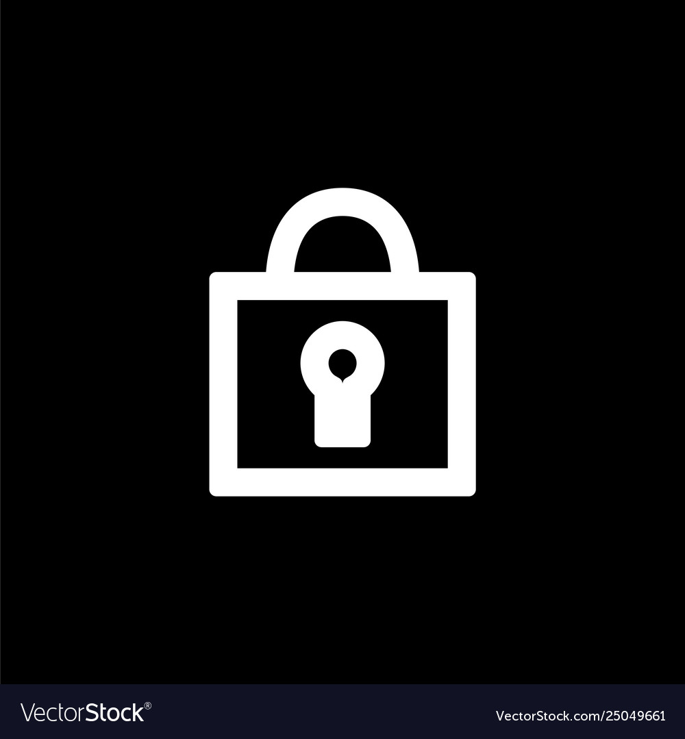 Lock icon for simple flat style ui design vector image Lock icon for simple flat style ui design
