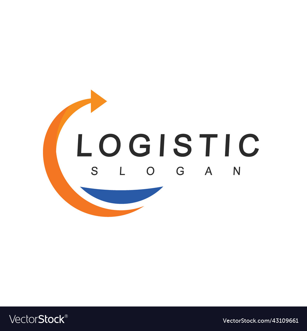 Logistic logo template expedition Royalty Free Vector Image