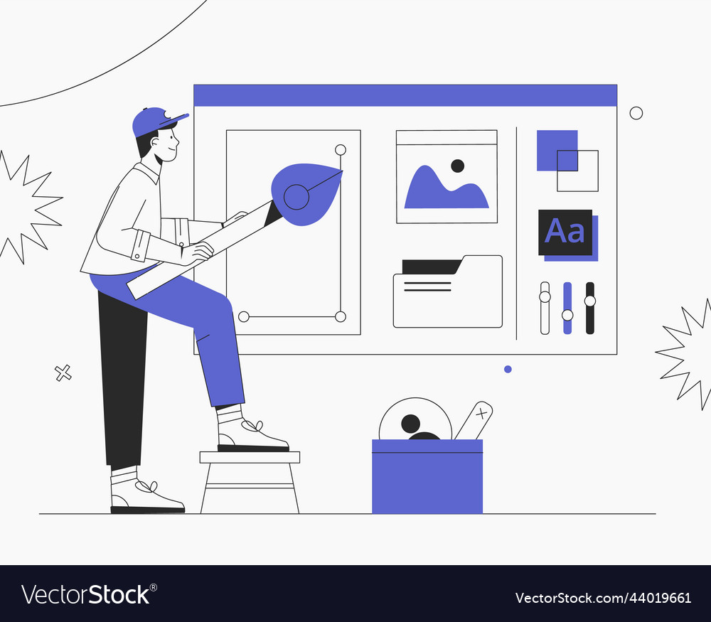 Man designing new products or improving existing