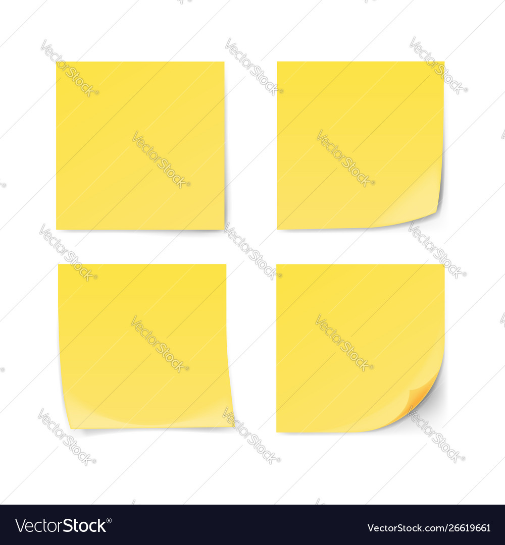 Post it note isolated on white background Vector Image