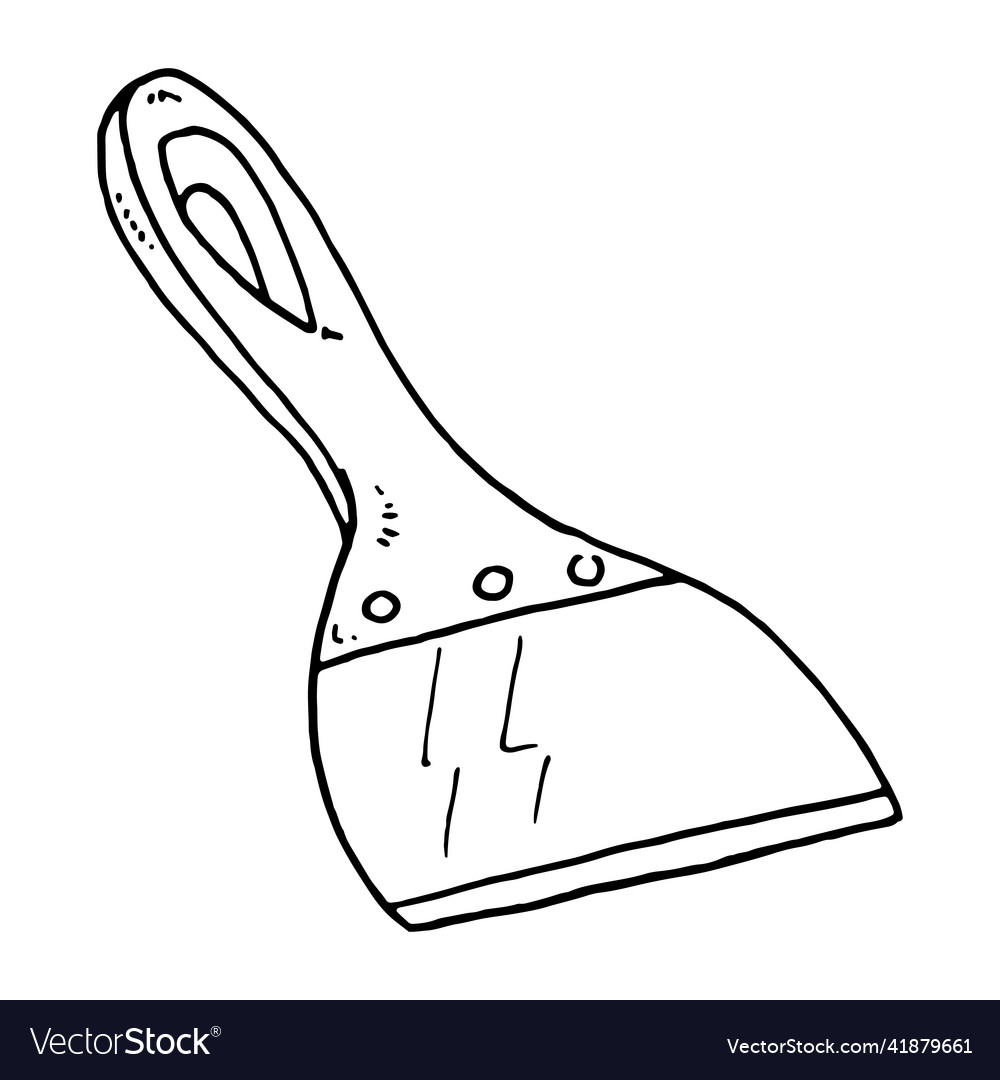 Putty knife icon cartoon of on white