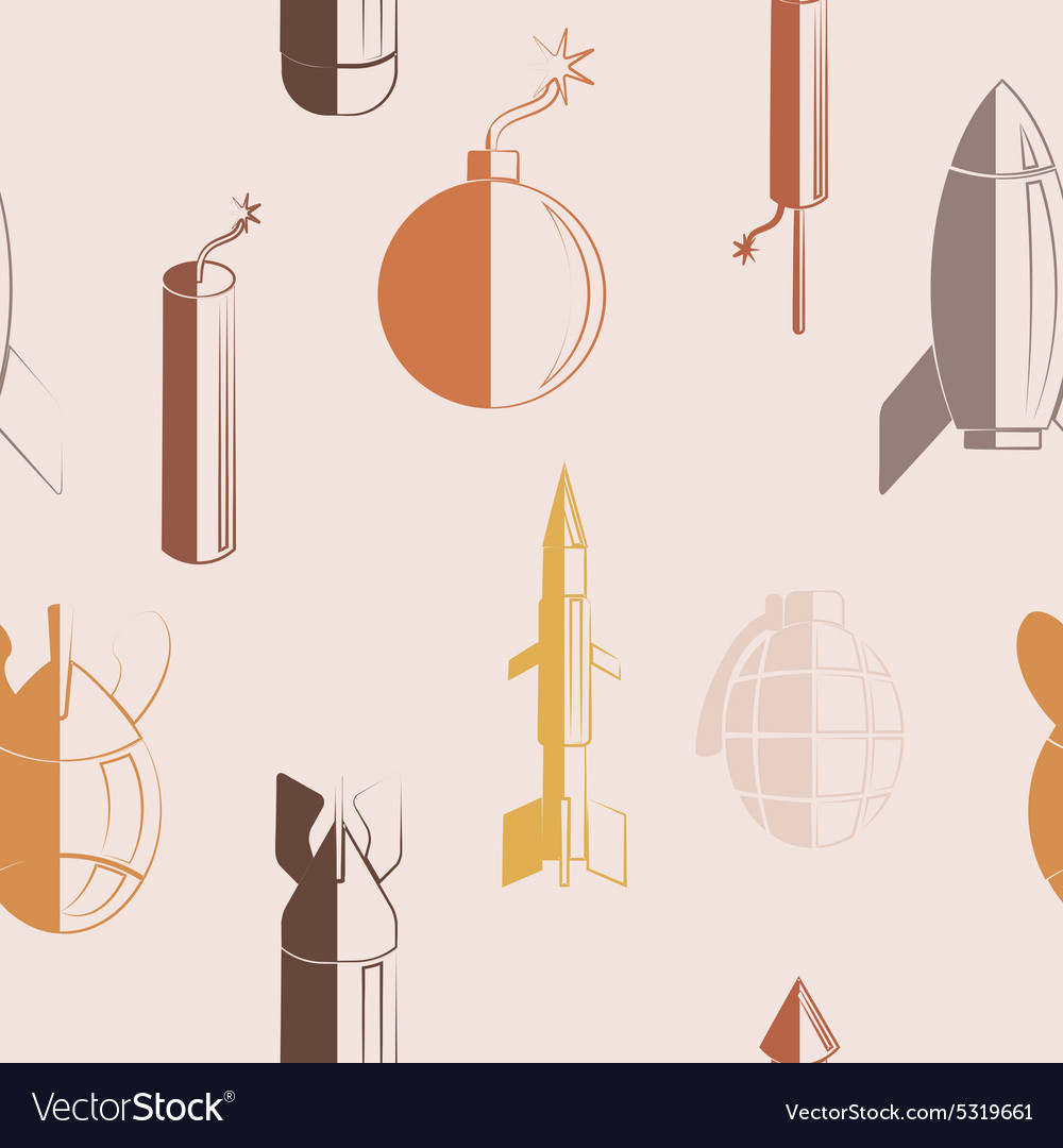 Seamless abstract background with bombs