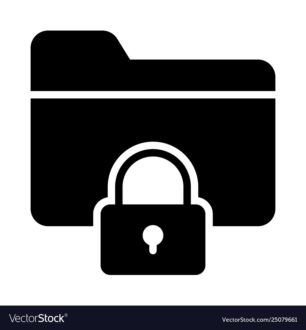 Secure folder vector image Secure folder