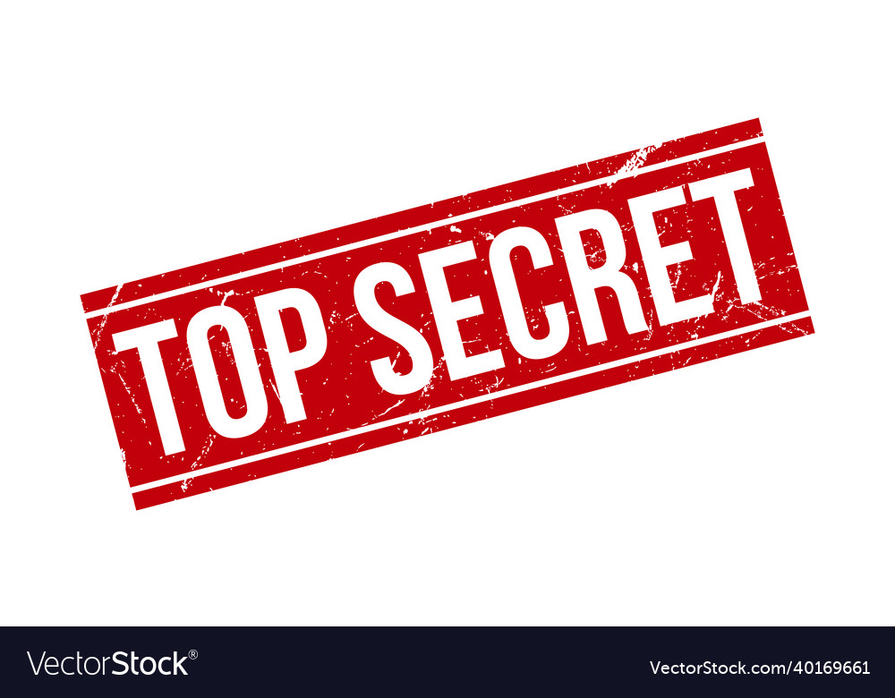 Top secret rubber stamp red secret rubber Vector Image