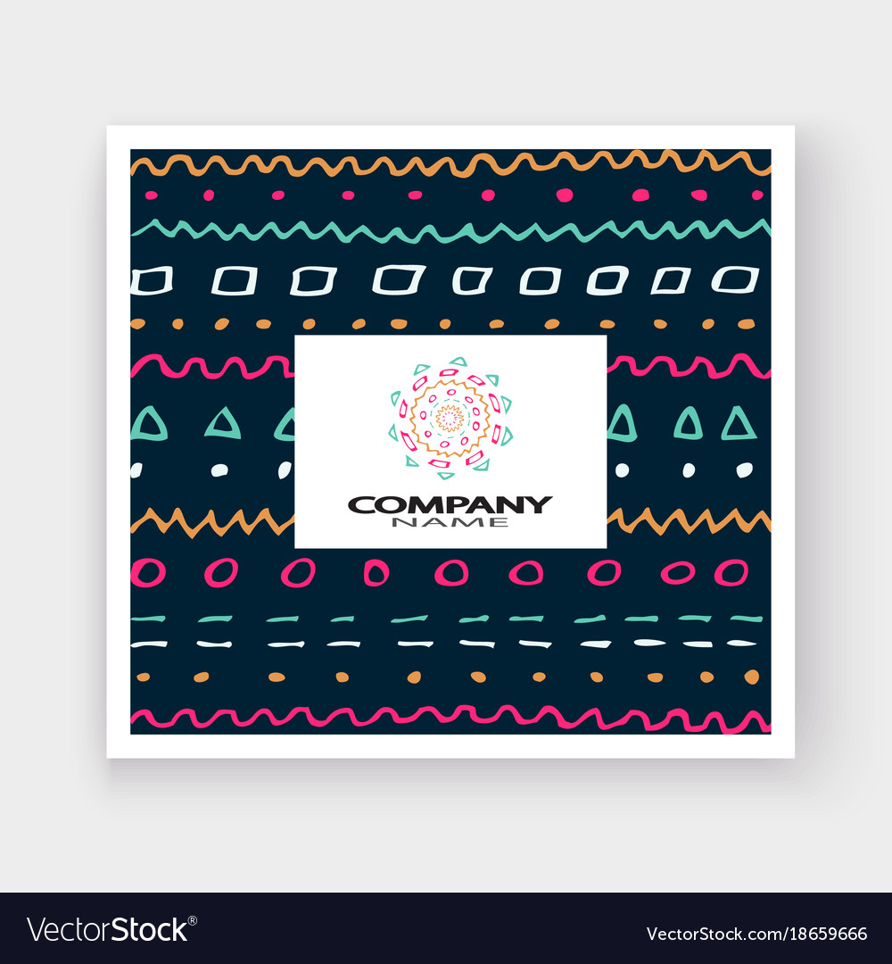 Abstract pattern with color hand drawn strokes