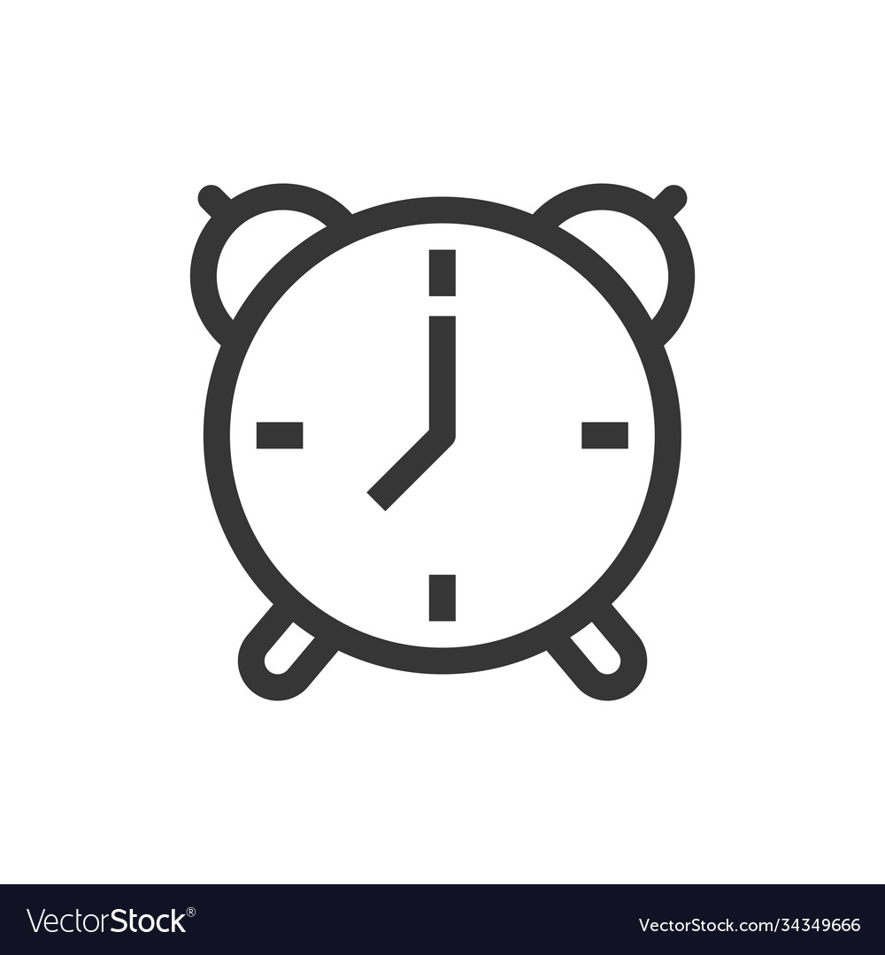 Alarm Clock Icon - Line Art