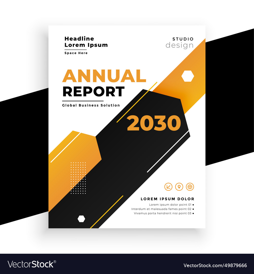 Black and golden corporate annual report