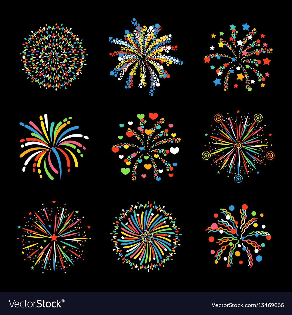 Colorful Fireworks Explosion