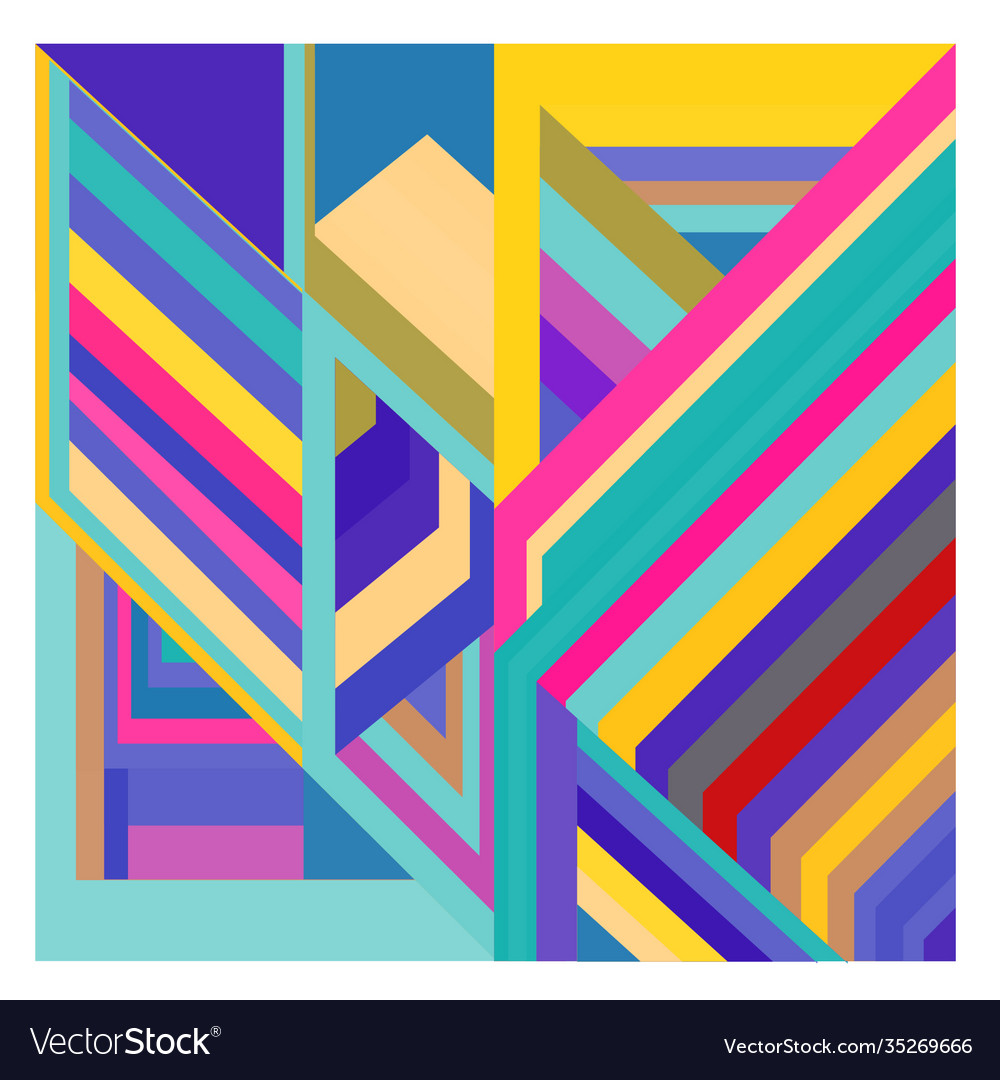 Colorful geometric and curve background pattern