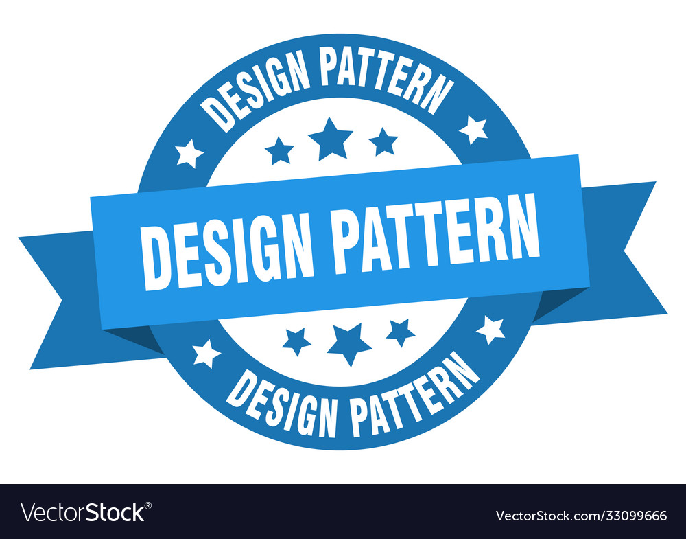 Design pattern round ribbon isolated label
