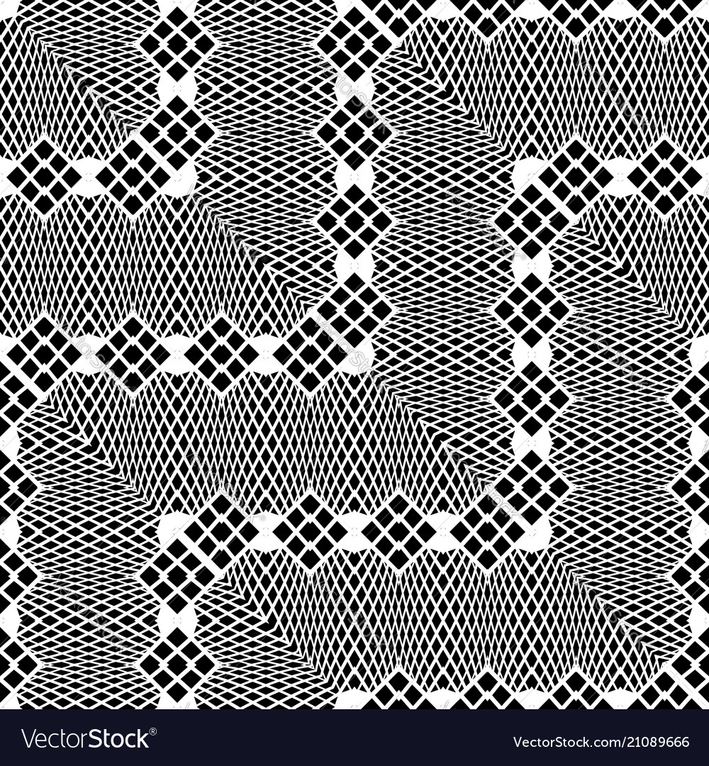 Design seamless monochrome zigzag pattern vector image Design seamless monochrome zigzag pattern