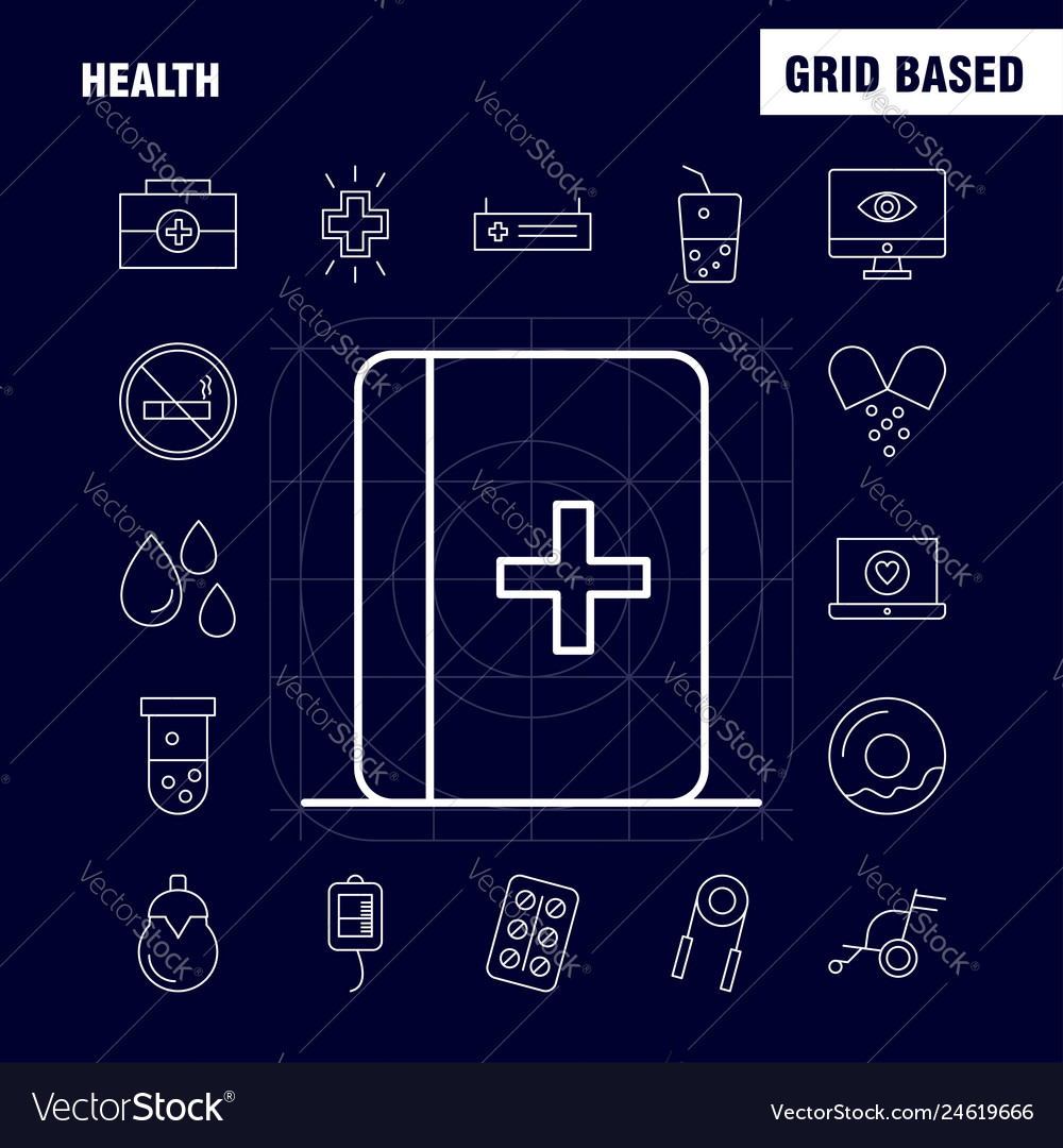 Health line icon for web print and mobile uxui