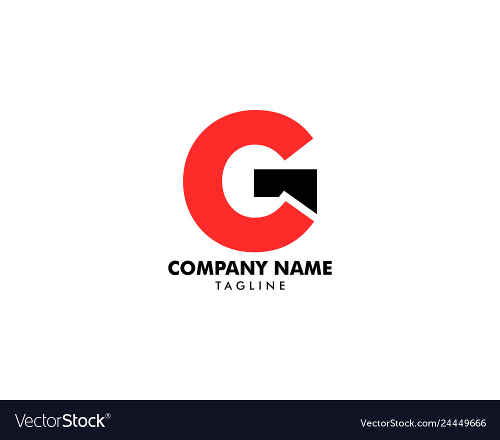 Initial of letter cg logo Royalty Free Vector Image