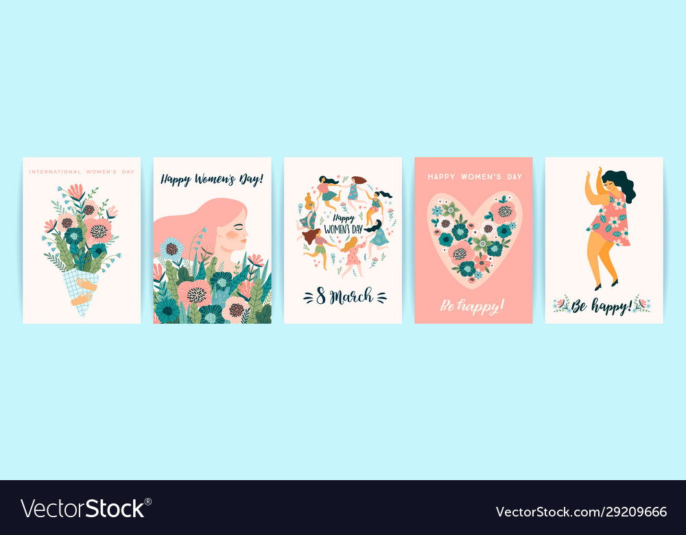 International women s day templates Royalty Free Vector